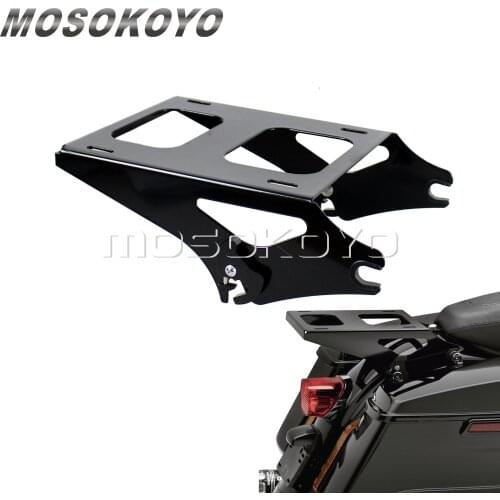 Motorcycle Two Up Detachable Tour Pak Pack Luggage Rack for Harley Touring Road King Street Glide FLHR FLHX 2013-Later Black