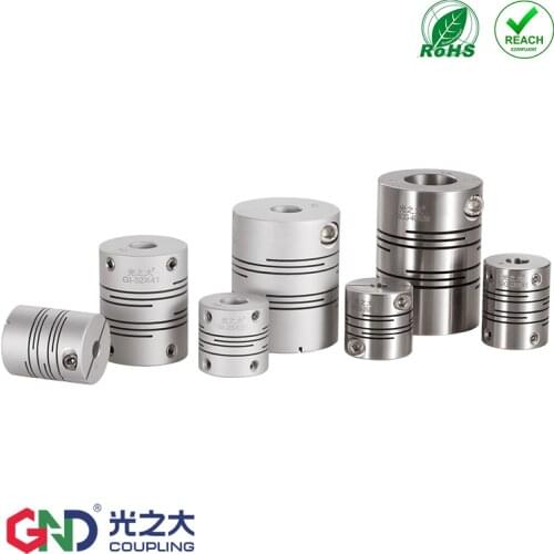 GND flexible shaft coupling GI D28.5 L38 aluminum electric motor stepmotor parallel line coupler accessories setscrew series