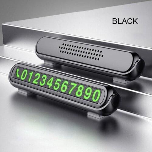 Studyset Temporary Car Parking Card Telephone Number Card Night Light Car Phone Number Card Hidden Number Plate