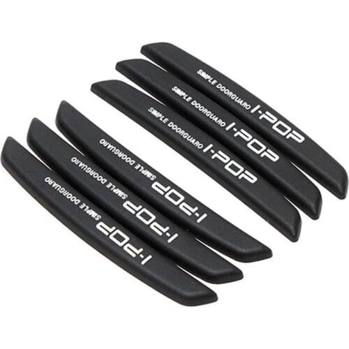 Hot 6PCS Car Side Door Edge Protector Protective Strip Scrape Guard Bumper Guards Handle Cover 3D Sticker Car Styling Emblem