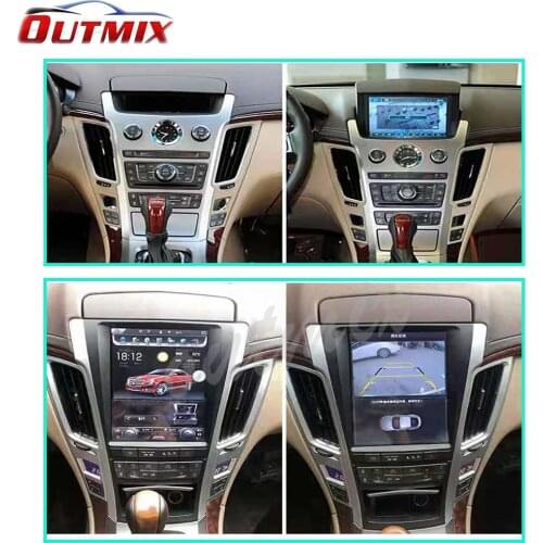 Android Tesla vertical screen tape recorder Car radio For Cadillac CTS 2008-2013 DSP unit GPS Multimedia player Navigation