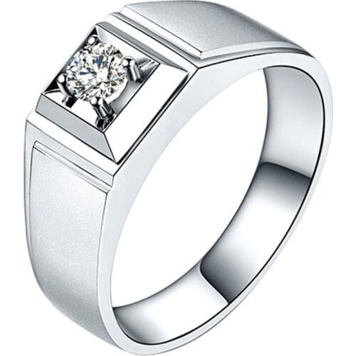 Frosted Matte Men Rings Real 925 Sterling Silver Luxury Exquisite Vintage Elegant Engagement Wedding Party Anniversary Gift Fine