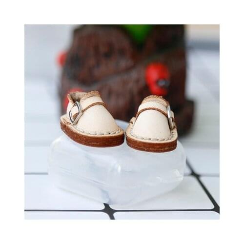 OB11 doll dress size fashion versatile soft calf leather shoes retro Mori princess shoes handmade round toe leather shoes