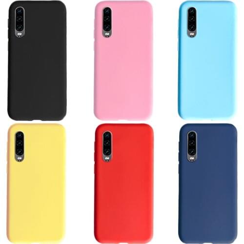 Soft Silicone Case For Huawei P30 P 30 Matte Candy Color Back Cover Case For Huawei P30 Lite P 30 Pro Funda TPU Phone Bags Coque