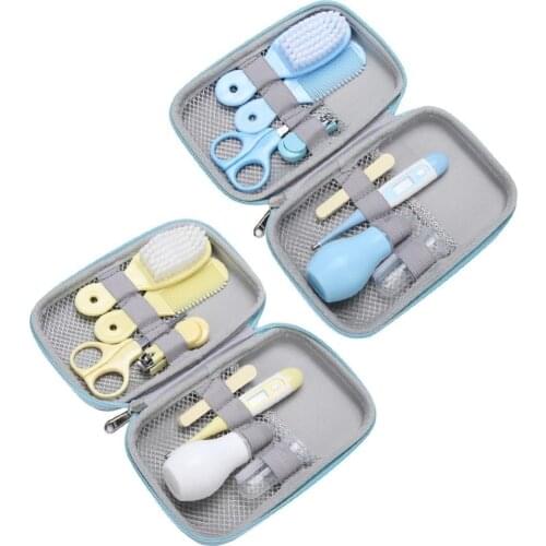 Baby Health Care Kit Newborn Nail Kit Grooming Brush Thermometer Clipper Scissor Multifunction Kids Toiletries Kit Baby Care