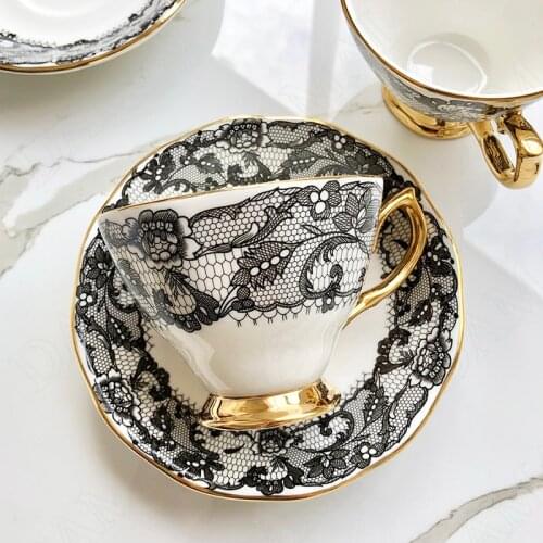 European Ceramic Plate Set Afternoon Tea Dessert Cup and Saucer Tableware Painted Western Steak Kitchen Dishes and Plates Sets