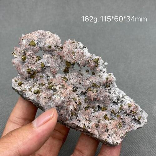 Natural pyrite and chalcopyrite crystal symbiosis gem mineral specimen