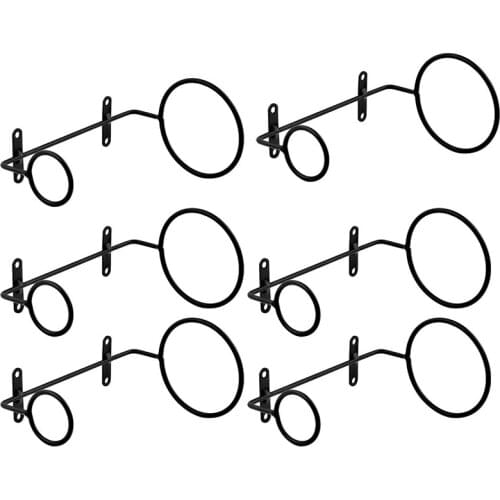 New 6PC Wall-Mounted Wine Rack-Wine Bottle Display Rack with Screws, Metal Hanging Wine Rack Storage Box