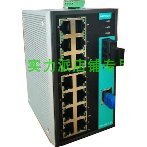 New Original Spot Photo For MOXA EDS-316-S-SC Unmanaged Industrial Ethernet Switch Single Mode