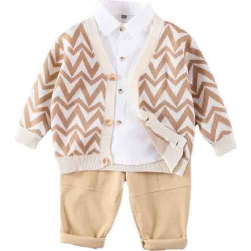 New Spring Autumn Baby Boy Clothes Suit Children Sports Jacket Shirt Pants 3Pcs/Set Toddler Casual Costume Fashion Kids Clothing