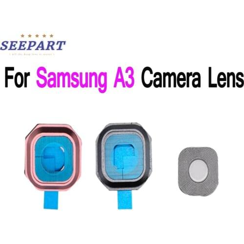 Camera Lens +Camera Frame For Samsung A3 Rear Camera Lens Back Main Camera Glass Cover For Samsung A5 Camera Lens + Camera Frame