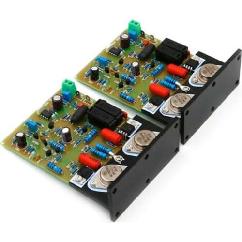 One Pair QUAD405 Clone MJ15024 100W+100W 8R Amplifier Finished Board w/ Angle Aluminum