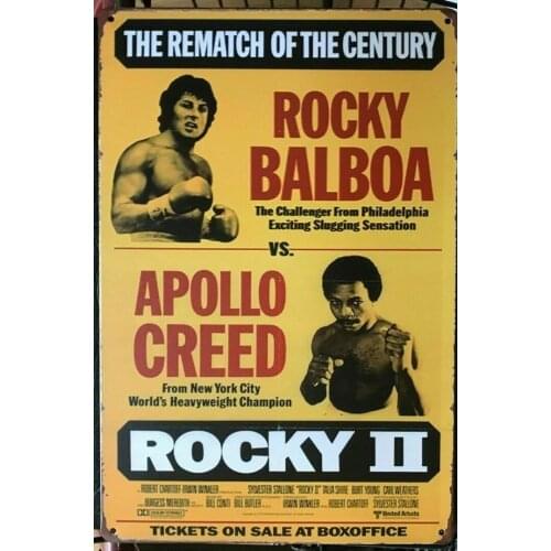 ROCKY BALBOA Rustic Metal tin sign Pub Bar Decoration Tin Sign Shabby Chic Home Decor Plaque wall art Man Cave