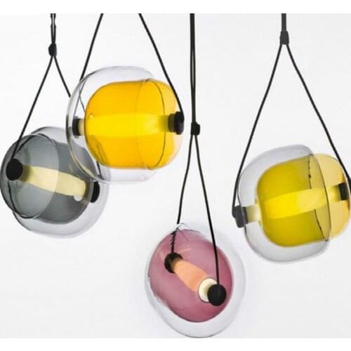 Modern Creative Designer Czech Capsula Glass Led Pendant Light Post-Modern Dining Room / Studio / Cafe Light Free Shipping