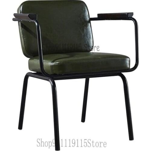 Custom Leisure Loft Back Chair Industrial Style Retro Iron Chair Coffee Shop Dining Chair Designer Creative Personality Chair St