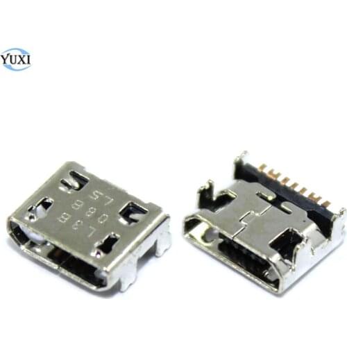YuXi 10pcs Mini Micro USB Connector Socket Charging Port Power Jack 7pin DIP4 For Samsung I739 I759 I9182 I8258 S6810 S7568I