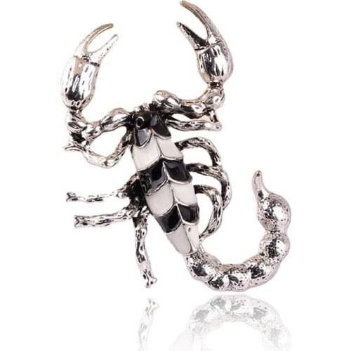 TODOX Brooch Fashion Women gold Zinc Alloy crystal exquisite spider insect animal pins garment accessory Restor ancient party