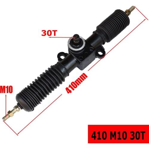 1pcs 410mm M10 Eccentric Power Steering Gear Shaft Rack Pinion Assembly For China Go Kart Buggy Karting ATV UTV Bike Parts Black