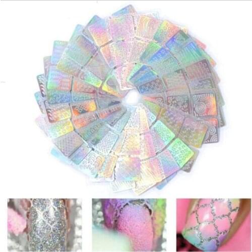 12PCS New Fashion Hollow Nail Sticker Stylish Self-adhesive Manicure Sticker Nail Art Accessory Square cutout nail stickers