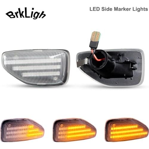 2Pcs LED Dynamic Turn Signal Side Marker Light For Renault Dacia Duster 2018 Logan II Shndero II 2012 Indicator Repeater Lamps