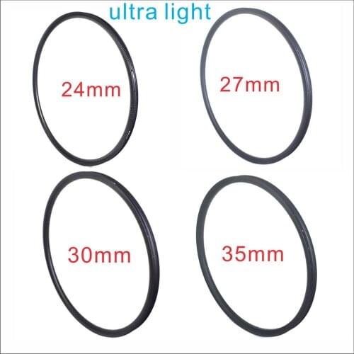 29ER Mtb Carbon Rims Super Light 24m 27mm 30mm 35mm Tubeless Mountain Bike Rims Toray T800