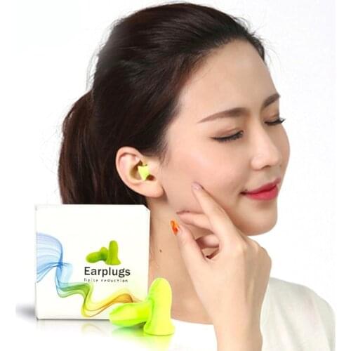 4pcs Soft Foam Slpeeping Ear Plugs Aid Noise Reduction Prevention Earmuffs Sound Insulation Ear Protection Soundproof Anti-Noise