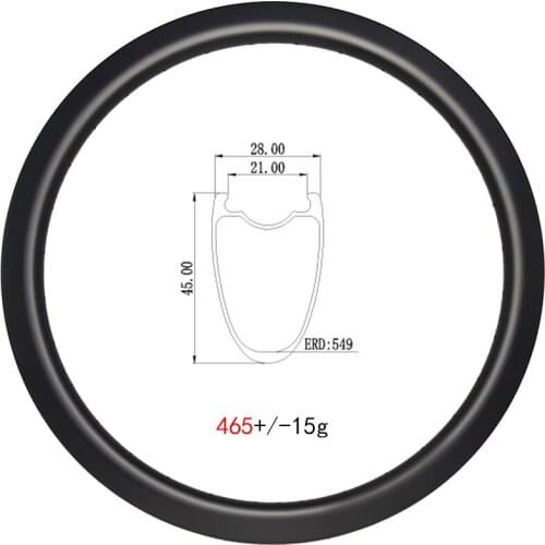 45mm Deep Road Disc Carbon Rims 700C Clincher Tubeless All Road Gravel 28mm wide 21mm inner Cycle Cross Carbon Ring UD 3K 12K