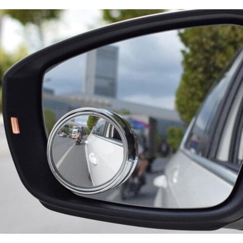 Car Small Round Mirror 360 Degree Frameless Blind Spot Mirror Wide Angle Convex Mirror Side Blind Spot Rear View Parking Mirror