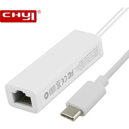 CHYI Multi USB 3.1 Type-C To RJ45 Ethernet LAN Adapter Thunderbolt USB C Hub Splitter Accessories For Macbook Computer