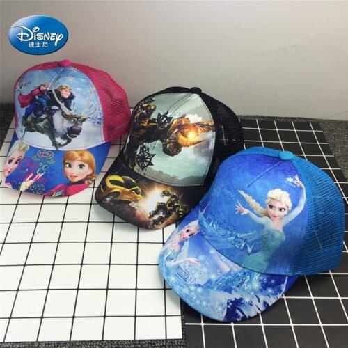 Disney cartoon Baseball Cap Mesh kids caps Children Girls Cotton Snapback baby hat summer Sun Protection Hat 4-8Y Spiderman