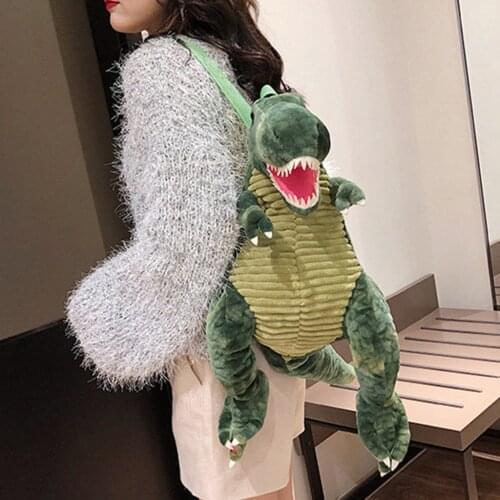 Children Backpacks 3D Dinosaur Plush Bag Gift Cute Animal Shape Backpack for Kids Toddler Plush Doll Toys