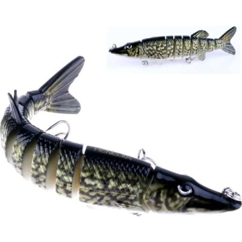 Hot Sale 1pcs Jointed Fishing Lures 8 Segments Pike Muskie Fishing Bait 12.7cm 20g Muliti Jointed Lure Swimbait Fishing Tackle