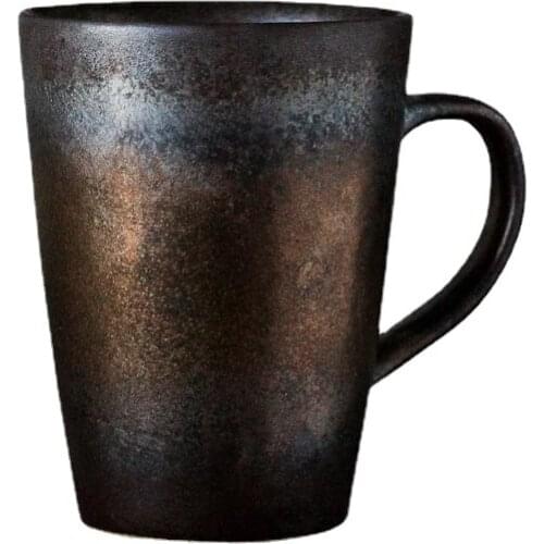 Coarse Pottery Coffee Mug Office Teacup Glaze Ceramic Master Tea Cup Creative Vintage Home Decoration