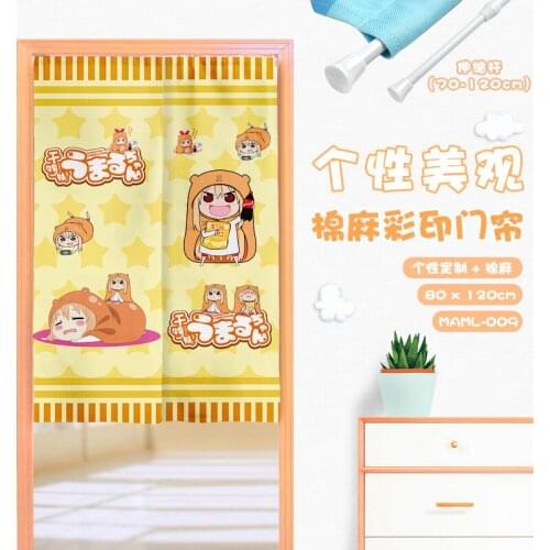 Himouto! Umaru-chan Fashion Anime Customized Door Curtain Decoration Home Cartoon Half Curtains Bedroom Kitchen NEW