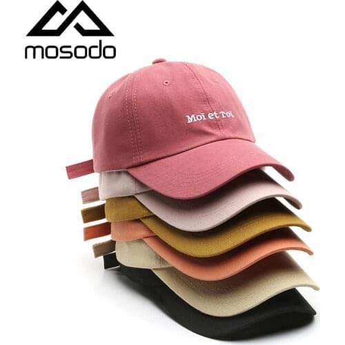 Mosodo Baseball Cap Letter Embroidered Men Outdoor Multicolor Leisure Cap Women Sunscreen Cap Adjustable Lovers Sports Cap