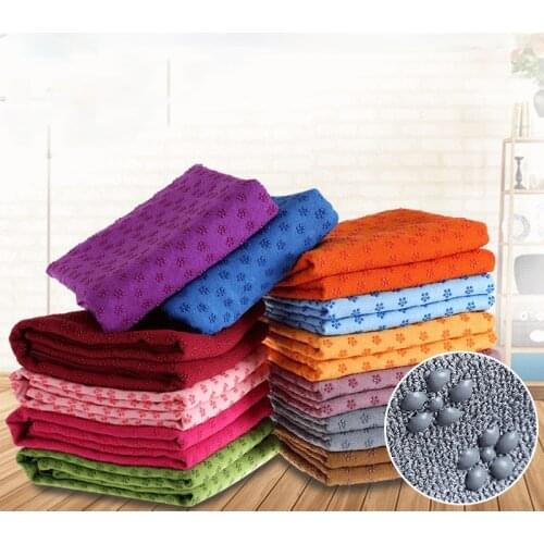 Yoga Mat Non-slip Towel PVC Particles Plum Blossom Dots To Absorb Sweat Available In Multiple Colors Yoga Towel Fitness Acces