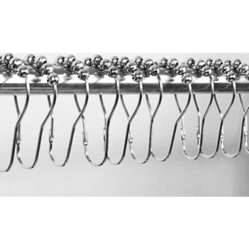 Bathroom Hook Shower Curtain Ball Toilet Gourd Curtain Ring Curtain Shower Curtain Accessories Metal Pull Smooth