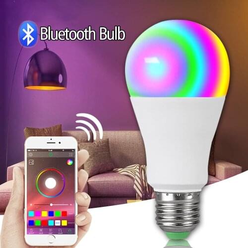 RGB Lampada Bluetooth LED Bulb E27 20W 15W Smart Light Bulb Color Changing for Bedroom Dimmable RGB Lamp Music Control 110V 220V