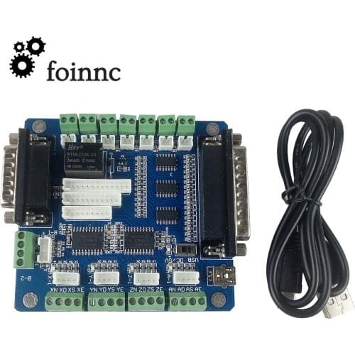 Mach3 5 Axis CNC Breakout Controller Board For Engraving Machine With 5 Axis Interface Board Of Stepper Motor