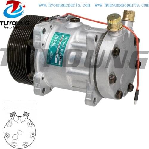 SD7H15 Car a/c Compressor for Case 03129547 3129547 125mm 10pk 12 V