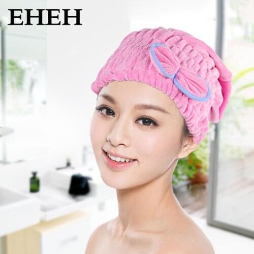 EHEH 5 Colors lady girl Quick Drying Hair Hat Bathroom Coral Velvet After Shower Cap Super soft and Comfortable Hair Wrap Towel