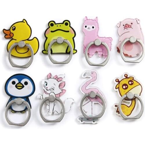 Smartphone Cute Cat Holder Stand For Xiaomi Huawei All Phone Animal Cat Mobile Phone Stand Holder Finger Ring