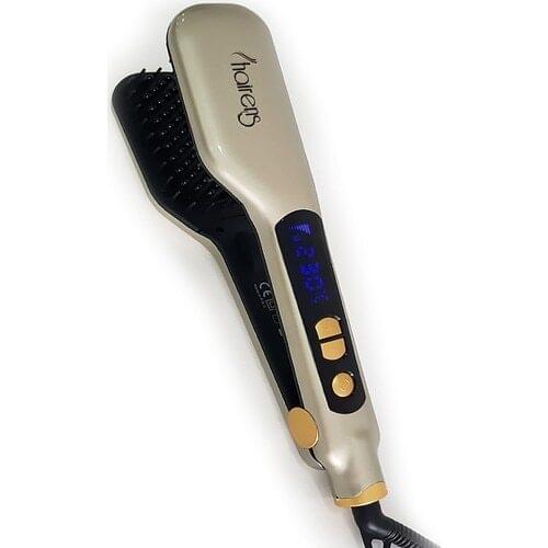 Hairens Twinpower Double Sided Hair Straightener Comb curling irons hair brush electric hair straightener lcd display hair brush