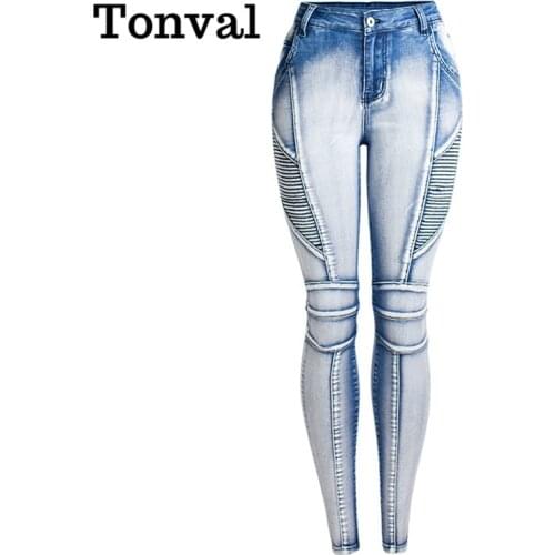 Женские джинсы стрейч Tonval China At AliExpress