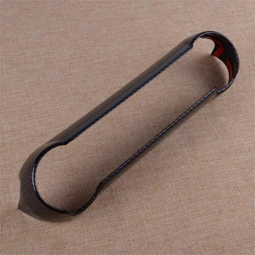 Carbon Fiber Black Interior Air Conditioning Control Button Switch Panel Ring Cover Trim Fit for Toyota RAV4 XA50 2019