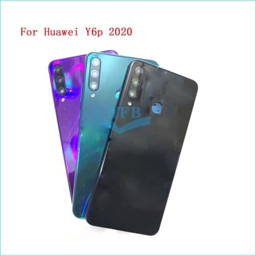 10pcs Back Cover Battery Case Rear Housing Cover For Huawei Y6p 2020 Y7P P40 Lite E Battery Back Cover Door Rear Cover