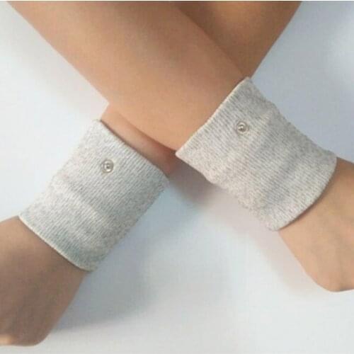 1 Pair New Breathable Silver Fiber Conductive Physiotherapy Massage Wrist support Electrotherapy Massager Tool