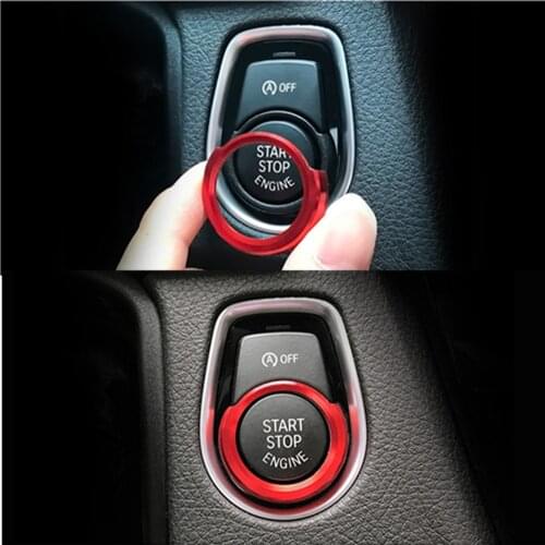 1pcs Car Engine Start Stop Ring Keyless Start System Button Decoration Covers For BMW 4 3 2 1 series F30 X1 F48 Car-styling