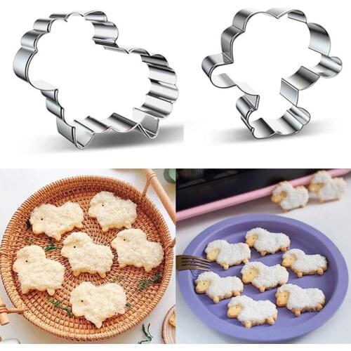 1PC Sheep Shape Cookie Steel Mold Easter Kitchenware Cookie Cutter DIY Baking Cookie Biscuit Pastry Tools