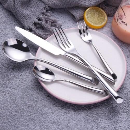 4pcs/8pcs Western Stainless Steel Tableware Western Steak Knife Fork Spoon Cutlery Set Knives Forks Dinnerware Dropshipping